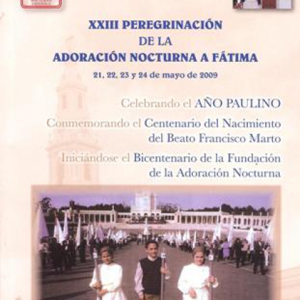 21 a 24 de Maio: 23ª Peregrinação da "Adoracion Nocturna" a Fátima