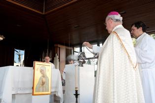 Ícone da Santíssima Virgem de Fátima na Capelinha