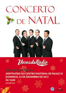 23 décembre: “Vozes da Radio” au Concert de Noël du Sanctuaire de Fatima