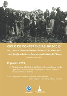 13 enero 2013: Dar testimonio de la fidelidad de Dios: donde la confianza vacila