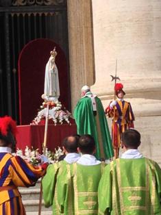 Imagen de Nuestra Señora de Fátima llevada a la Jornada Mariana