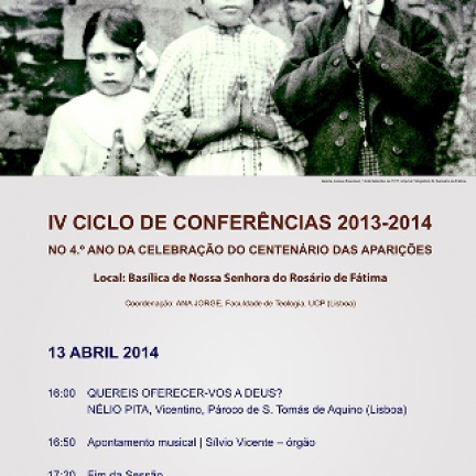 13 de abril: Quereis oferecer-vos a Deus?
