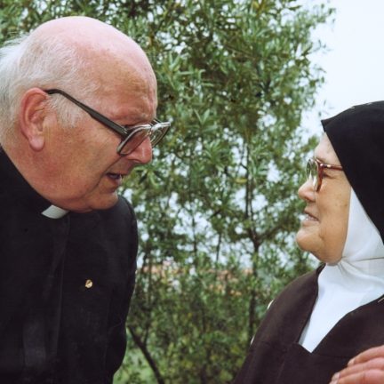 Padre Luís Kondor com a Irmã Lúcia
