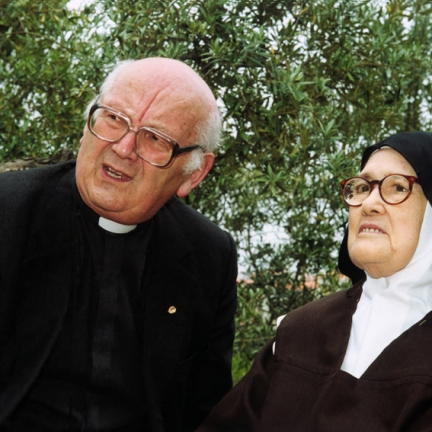 Padre Luís Kondor com a Irmã Lúcia