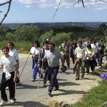 Pilgrims on foot